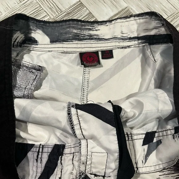 BurnsideBoard Shorts Black and Purple Graphic Swim Shorts - Picture 9 of 10